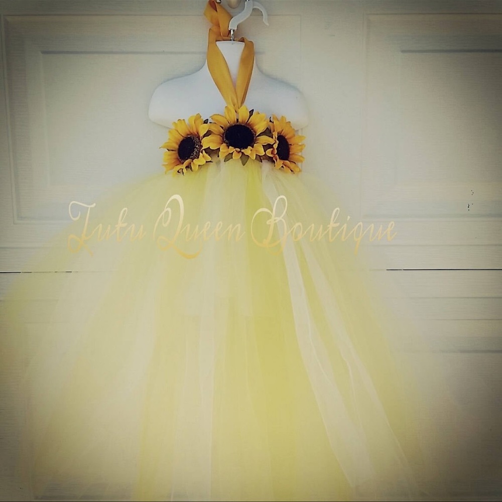 Sunflower Tutu Dress w/ Matching Headband